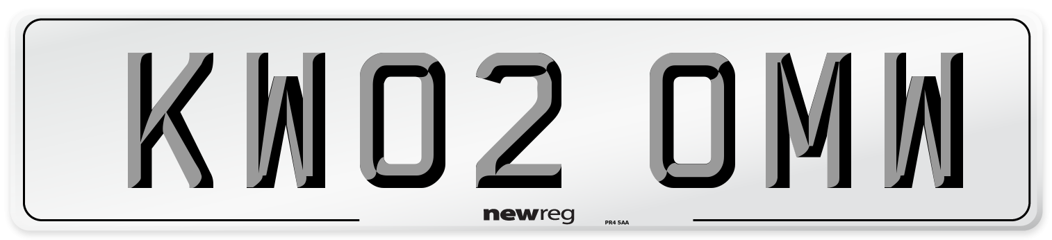 KW02 OMW Number Plate from New Reg